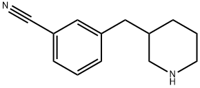 Benzonitrile, 3-(3-piperidinylmethyl)- 구조식 이미지