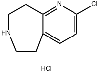 2-Chloro-6,7,8,9-tetrahydro-5H-pyrido[2,3-d]azepine hydrochloride 구조식 이미지