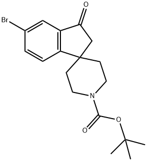 Tert-Butyl 5-Bromo-3-Oxo-2,3-Dihydrospiro[Indene-1,4'-Piperidine]-1'-Carboxylate 구조식 이미지