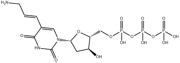 5-[(1E)-3-Amino-1-propen-1-yl]-2'-deoxyuridine 5'-(tetrahydrogen triphosphate) 구조식 이미지