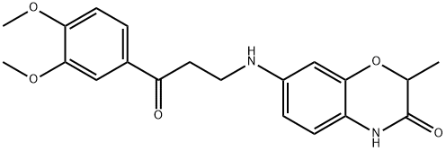 7-{[3-(3,4-dimethoxyphenyl)-3-oxopropyl]amino}-2-methyl-2H-1,4-benzoxazin-3(4H)-one Structure