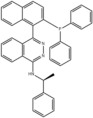 (R)-(+)-4-[2-(Diphenylphosphino)-1-naphthalenyl]-N-[(S)-1-phenylethyl]-1-phthalazinamine Structure