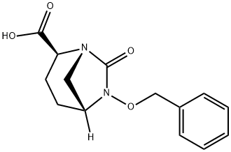 trans-6-benzyloxy-7-oxo-1,6-diazabicyclo[3.2.1]octane-2-carboxylic acid 구조식 이미지