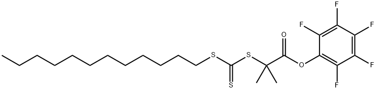 2-(Dodecylthiocarbonothioylthio)-2-methylpropionic acid pentafluorophenyl ester 구조식 이미지