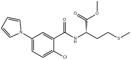 methyl N-{[2-chloro-5-(1H-pyrrol-1-yl)phenyl]carbonyl}-L-methioninate Structure