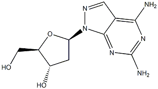 4,6-Diamino-1-(2-deoxy-b-D-ribofuranosyl)-1H-pyrazolo[3,4-d]pyrimidine 구조식 이미지