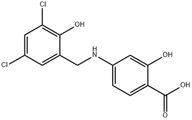 4-((3,5-Dichloro-2-hydroxybenzyl)amino)-2-hydroxybenzoic acid 구조식 이미지