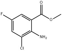 2-Amino-3-chloro-5-fluoro-benzoic acid methyl ester Structure