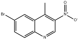 Quinoline, 6-bromo-4-methyl-3-nitro- 구조식 이미지