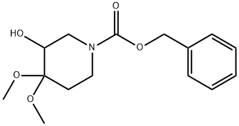 benzyl 3-hydroxy-4,4-dimethoxypiperidine-1-carboxylate 구조식 이미지