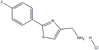 C-[2-(4-Fluoro-phenyl)-thiazol-4-yl]-methylamine hydrochloride 구조식 이미지