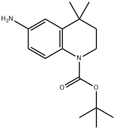 1-Boc-6-amino-4,4-dimethyl-3,4-dihydro-2H-quinoline 구조식 이미지