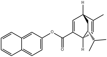 2-Naphthyl (1R,4R,7R)-7-isopropyl-5-methylbicyclo[2.2.2]octa-2,5-diene-2-carboxylate
		
	 구조식 이미지