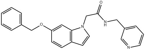 2-[6-(benzyloxy)-1H-indol-1-yl]-N-(pyridin-3-ylmethyl)acetamide 구조식 이미지