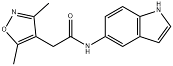2-(3,5-dimethyl-1,2-oxazol-4-yl)-N-(1H-indol-5-yl)acetamide 구조식 이미지