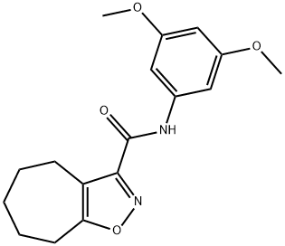 N-(3,5-dimethoxyphenyl)-5,6,7,8-tetrahydro-4H-cyclohepta[d][1,2]oxazole-3-carboxamide 구조식 이미지