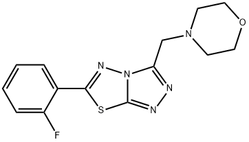 6-(2-fluorophenyl)-3-(morpholin-4-ylmethyl)[1,2,4]triazolo[3,4-b][1,3,4]thiadiazole 구조식 이미지