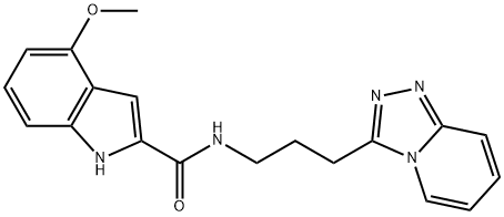 4-methoxy-N-[3-([1,2,4]triazolo[4,3-a]pyridin-3-yl)propyl]-1H-indole-2-carboxamide Structure