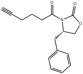 (4S)-3-hex-5-ynoyl-4-benzyl-1,3-oxazolidin-2-one 구조식 이미지
