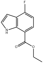 에틸4-플루오로인돌-7-카르복실레이트 구조식 이미지