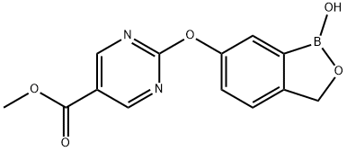 Ethyl 2-((1-hydroxy-1,3-dihydrobenzo[c][1,2]oxaborol-6-yl)oxy)pyrimidine-5-carboxylate Structure