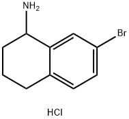 7-Bromo-1,2,3,4-tetrahydronaphthalen-1-amine hydrochloride 구조식 이미지