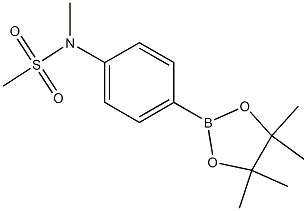 N-methyl-N-(4-(4,4,5,5-tetramethyl-1,3,2-dioxaborolan-2-yl)phenyl)methanesulfonamide Structure