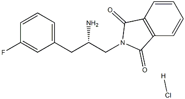 2-[(2S)-2-amino-3-(3-fluorophenyl)propyl]-1H-isoindole-1,3(2H)-dione hydrochloride Structure