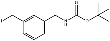 tert-Butyl 3-(iodomethyl)benzylcarbamate 구조식 이미지