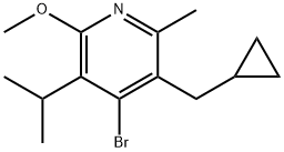 4-Bromo-3-(cyclopropylmethyl)-5-isopropyl-6-methoxy-2-methylpyridine Structure