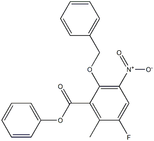 phenyl 2-(benzyloxy)-5-fluoro-6-methyl-3-nitrobenzoate Structure
