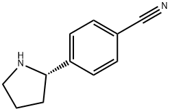 4-((2S)PYRROLIDIN-2-YL)BENZENECARBONITRILE 구조식 이미지