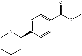 methyl (R)-4-(piperidin-2-yl)benzoate hydrochloride 구조식 이미지