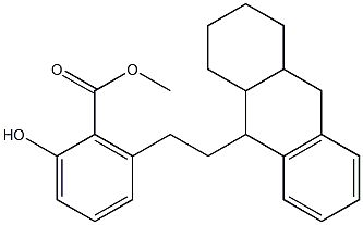 2-Hydroxy-6-[2-(1,2,3,4,4a,9,9a,10-octahydro-anthracen-9-yl)-ethyl]-benzoic acid methyl ester 구조식 이미지