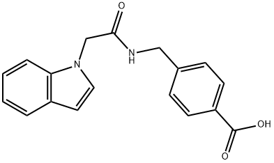 4-{[(1H-indol-1-ylacetyl)amino]methyl}benzoic acid 구조식 이미지