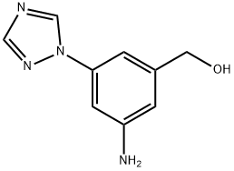 (3-Amino-5-(1H-1,2,4-triazol-1-yl)phenyl)methanol Structure