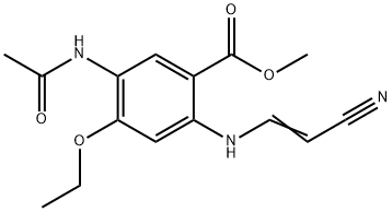 Methyl 5-acetamido-2-{[(E)-2-cyanovinyl]amino}-4-ethoxybenzoate
 Structure