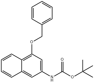 N-(tert-butyloxycarbonyl)-4-(benzyloxy)-2-naphthylamine 구조식 이미지