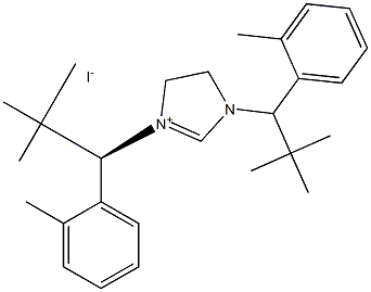1,3-Bis[(1S)-2,2-dimethyl-1-(2-tolyl)propyl]imidazolinium iodide Structure