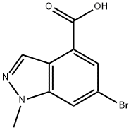 6-bromo-1-methyl-1H-Indazole-4-carboxylic acid Structure