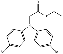 Ethyl 2-(3,6-dibromo-9H-carbazol-9-yl)acetate Structure