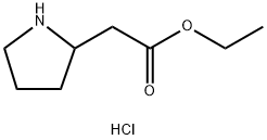 ethyl 2-(pyrrolidin-2-yl)acetate hydrochloride Structure