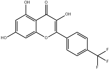 3,5,7-trihydroxy-2-(4-(trifluoromethyl)phenyl)-4H-chromen-4-one Structure