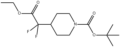 tert-butyl 4-(2-ethoxy-1,1-difluoro-2-oxoethyl)piperidine-1-carboxylate 구조식 이미지