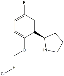 (R)-2-(5-플루오로-2-메톡시페닐)피롤리딘염산염 구조식 이미지