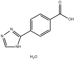 4-(1H-1,2,4-Triazol-5-yl)benzoic acid hydrate Structure