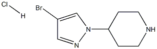 4-(4-Bromo-pyrazol-1-yl)-piperidine hydrochloride 구조식 이미지