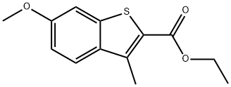 Benzo[b]thiophene-2-carboxylic acid, 6-methoxy-3-methyl-, ethyl ester Structure