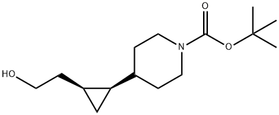 tert-butyl 4-((1R,2S)-2-(2-hydroxyethyl)cyclopropyl)piperidine-1-carboxylate 구조식 이미지