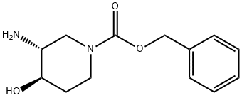 benzyl (3r,4r)-3-amino-4-hydroxypiperidine-1-carboxylate 구조식 이미지